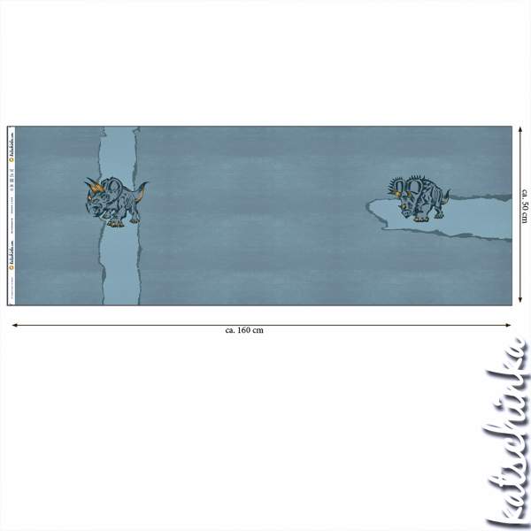 Bio Sommersweat DinoPower - Panel dusty blue