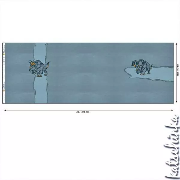 Bio Sommersweat DinoPower - Panel dusty blue