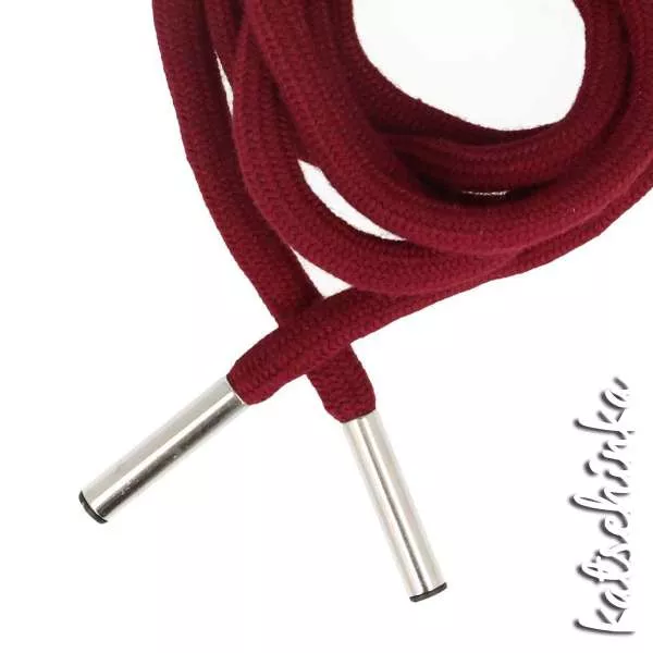 Fertig Hoodiekordel 6mm - bordeaux 750 / Kordel mit angebrachtem Kordelende