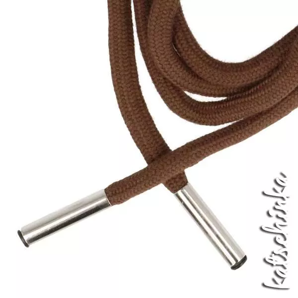 Fertig Hoodiekordel 6mm - braun 881 / Kordel mit angebrachtem Kordelende