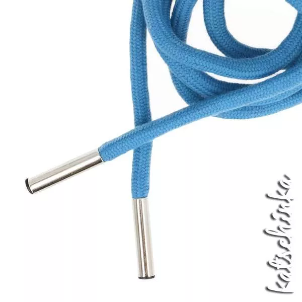 Fertig Hoodiekordel 6mm - himmelblau 235 / Kordel mit angebrachtem Kordelende