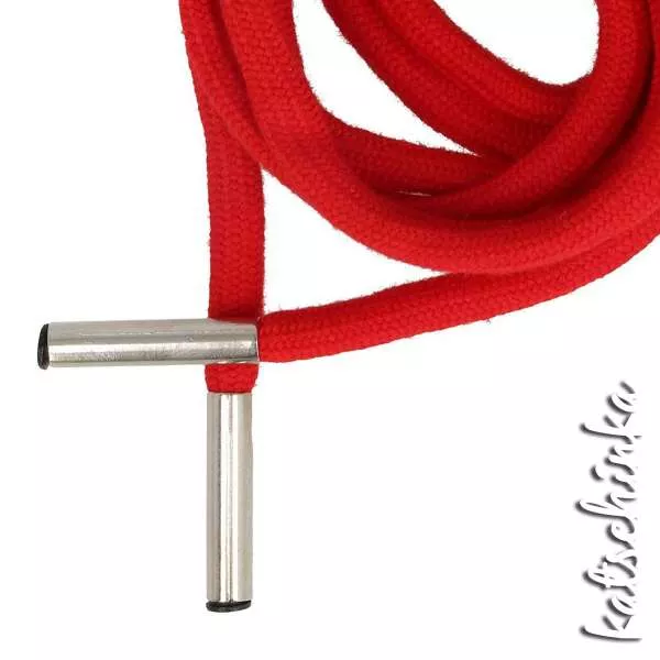Fertig Hoodiekordel 6mm - rot 722 / Kordel mit angebrachtem Kordelende