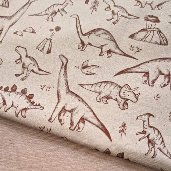 Bio Baumwolljersey Meine Dinowelt Kinderstoff – Jersey Meterware