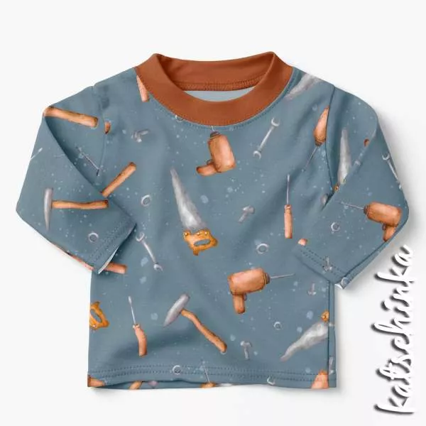 Kinderstoff Jersey mit Werkzeugen – Handwerker Design als Meterware