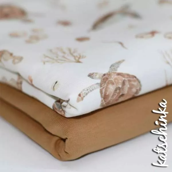 Kinder Jersey Stoff mit Leomuster– elastischer Baumwollstoff für Baby- und Kinderbekleidung