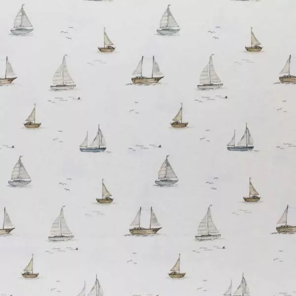 Segelboote Jersey Stoff in Aquarelloptik – weicher Baumwolljersey Meterware für DIY Nähprojekte
