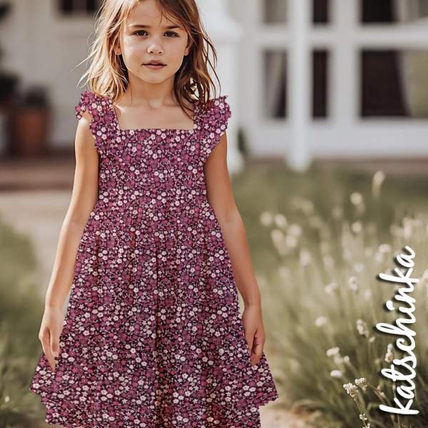 Jersey Baumwollstoff Hübsche Blume Bordeaux 6461 – Blumenstoff als Meterware