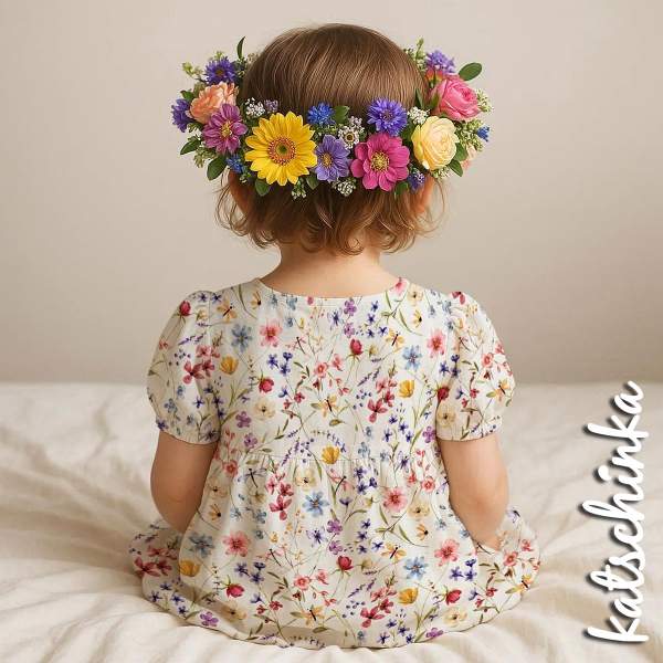 Jersey Baumwollstoff Wildblumen 6472 – Blumenstoff als Meterware