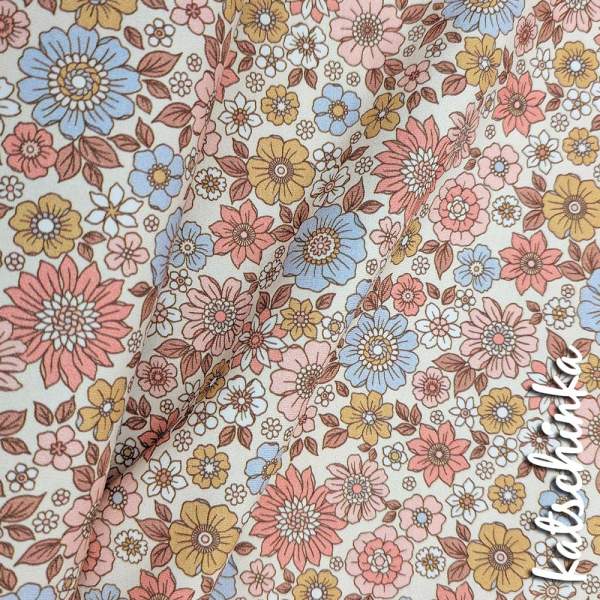 Jersey Baumwollstoff Frühlings Sternblume 6469 – Blumenstoff als Meterware