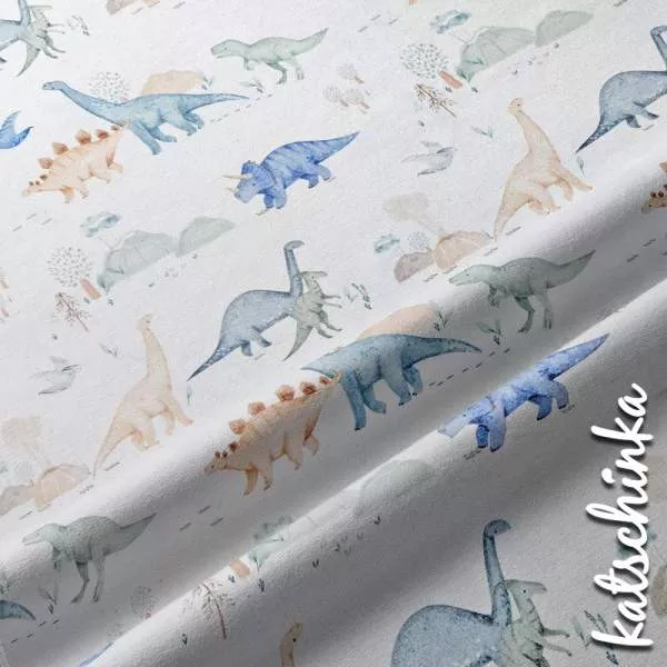 Kinder Jersey Stoff mit Treckermuster– elastischer Baumwollstoff für Baby- und Kinderbekleidung