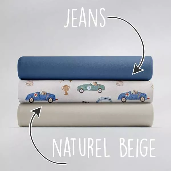 Traktor Jersey Stoff in Aquarelloptik – weicher Baumwolljersey Meterware für DIY Nähprojekte