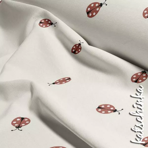 Jersey Stoff Marienkäfer 532 – Marienkäferstoff als Meterware