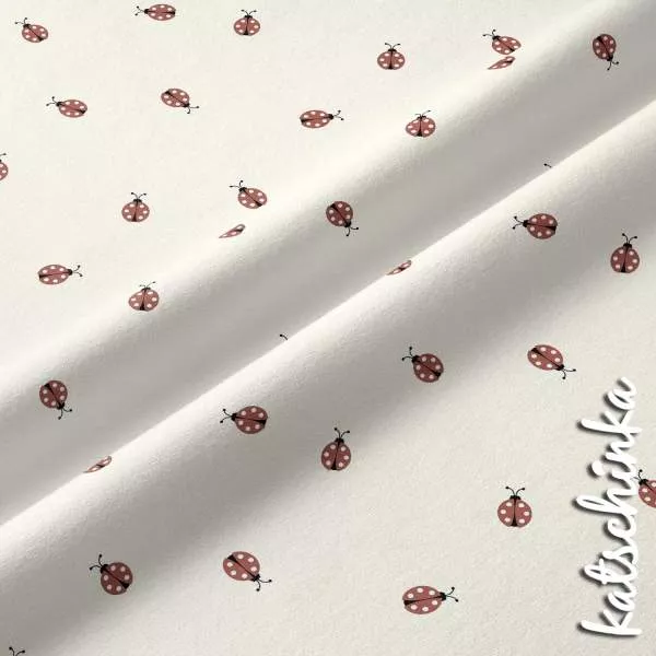 Jersey Stoff Marienkäfer 532 – Marienkäferstoff als Meterware