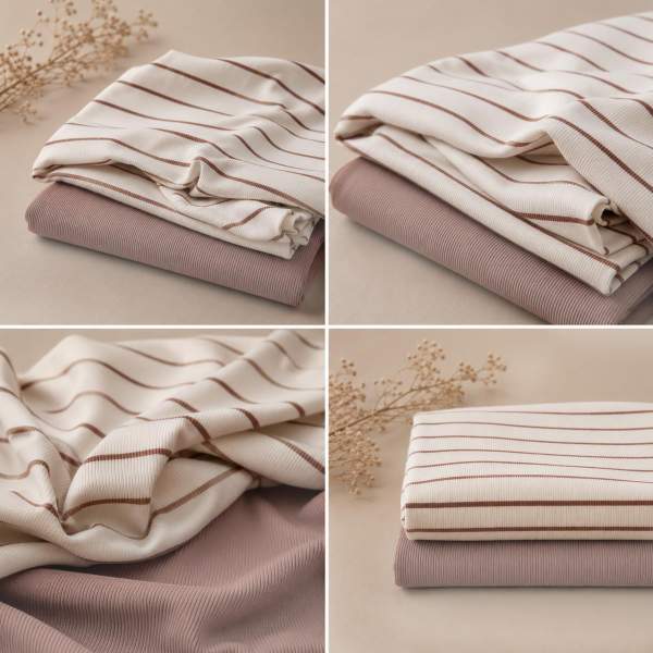 Weicher Streifen Rippjersey für Shirts, Kleider und Kinderkleidung