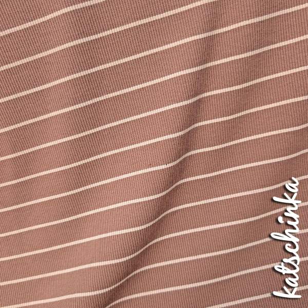 Rippjersey Meterware mit modernem Streifendesign