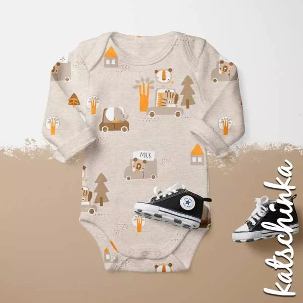 Bio Jersey Stoff Kleiner Milchmann – Kinderjersey Meterware von Fabrilogy