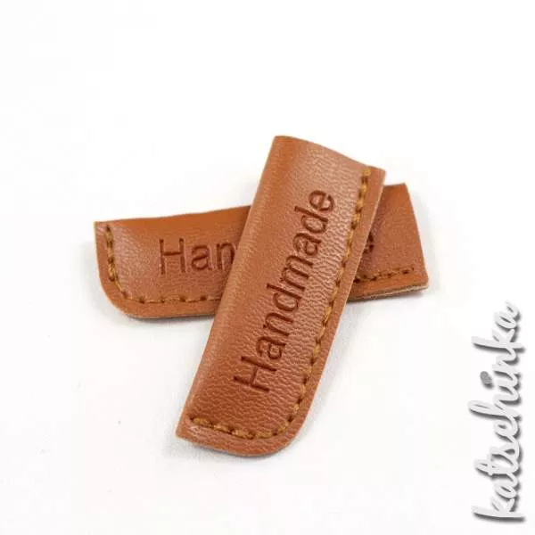 Kunstleder Kordelende HANDMADE | braun klein 2er | 5-8mm