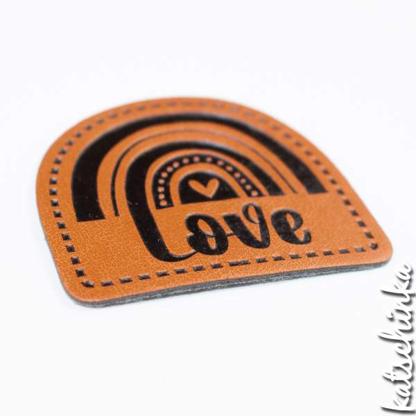 #Kunstleder Label - Rainbow Love