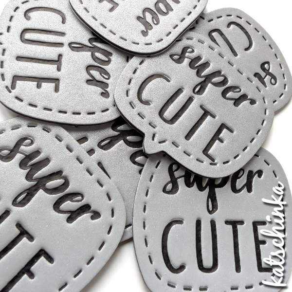 Reflektierendes Kunstleder Label - super cute!