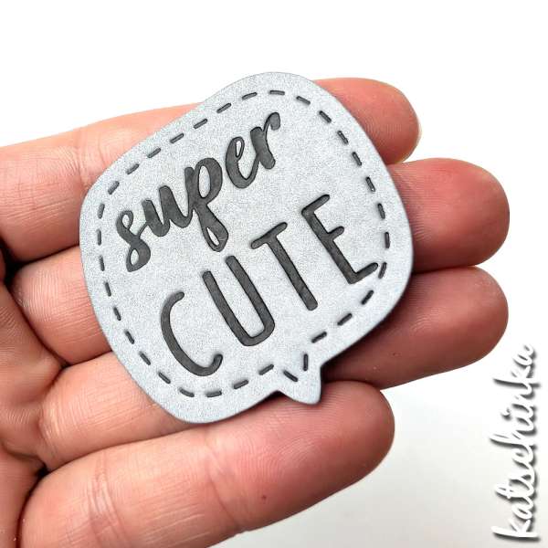 Reflektierendes Kunstleder Label - super cute!
