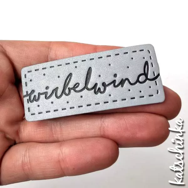 Reflektierendes Kunstleder Label - wirbelwind