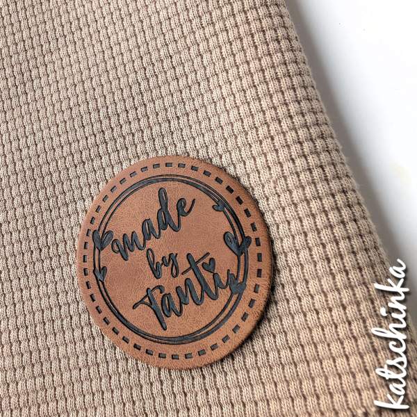 Kunstleder Label aufbügelbar / Aufnäher - made by Tanti