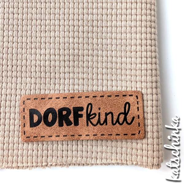 Kunstleder Label aufbügelbar / Aufnäher - Dorfkind