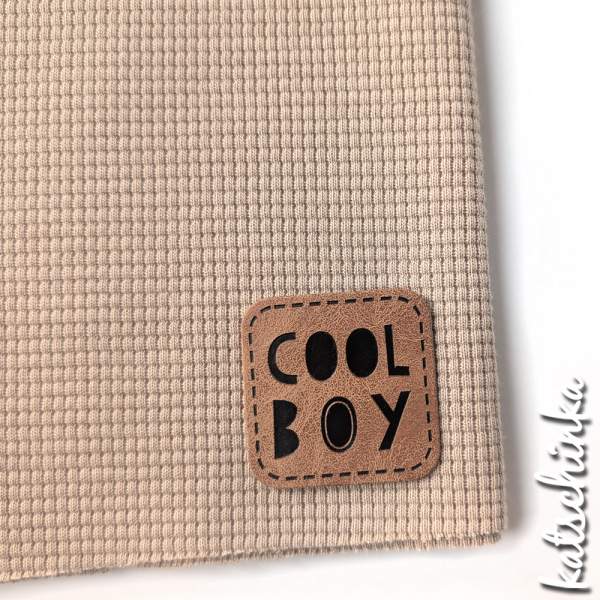 Kunstleder Label aufbügelbar / Aufnäher - Cool Boy