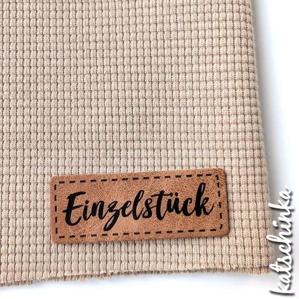 Kunstleder Label aufbügelbar / Aufnäher - Einzelstück