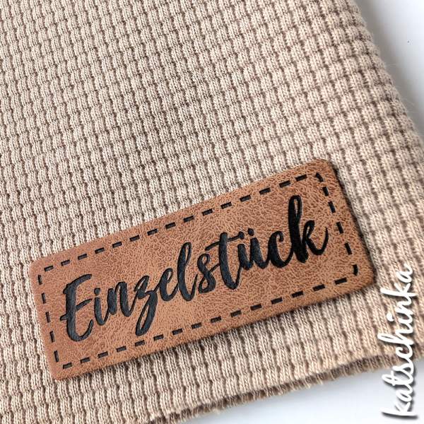 Kunstleder Label aufbügelbar / Aufnäher - Einzelstück