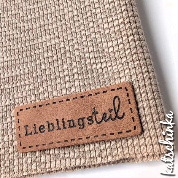 Kunstleder Label aufbügelbar / Aufnäher - Lieblingsteil