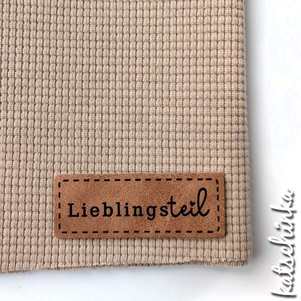 Kunstleder Label aufbügelbar / Aufnäher - Lieblingsteil