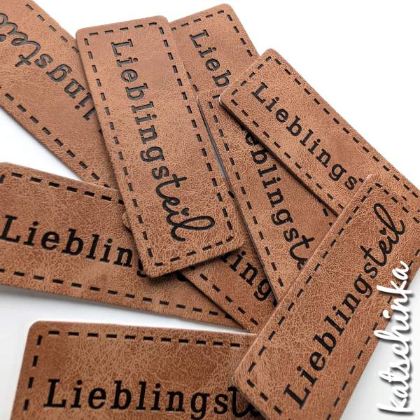 Kunstleder Label aufbügelbar / Aufnäher - Lieblingsteil
