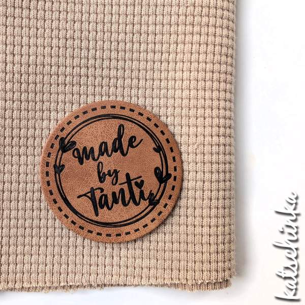 Kunstleder Label aufbügelbar / Aufnäher - made by Tanti