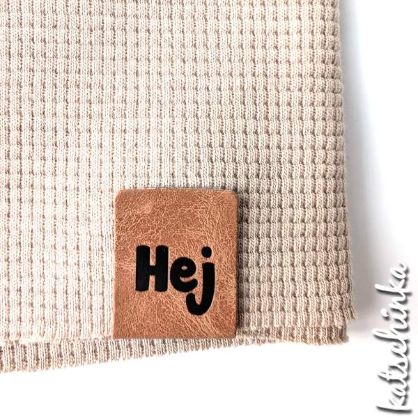 2 in 1 Knick-Falt Kunstleder Label - Hej + ciao kakao