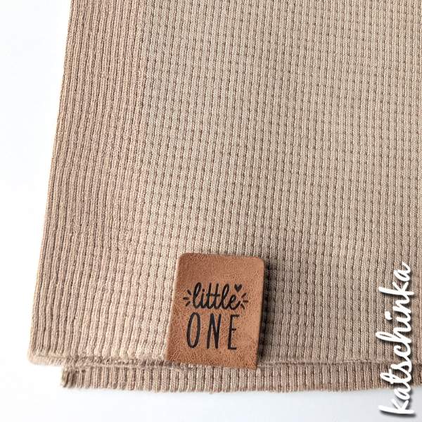 2 in 1 Knick-Falt Kunstleder Label Hallo Welt + little one