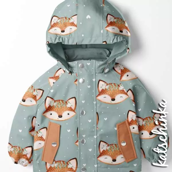 Kinder Softshell Stoff als Meterware – wasserabweisender Outdoorstoff mit flauschiger Innenseite