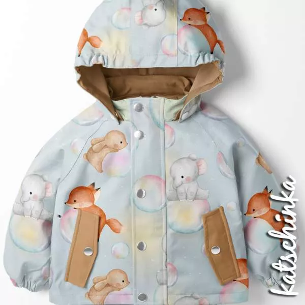 Kinder Softshell Stoff als Meterware – wasserabweisender Outdoorstoff mit flauschiger Innenseite