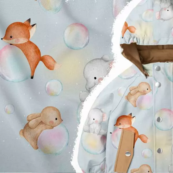 Softshell Stoff für Kinder, innen flauschig und außen wasserabweisend, ideal für Jacken und Matschhosen
