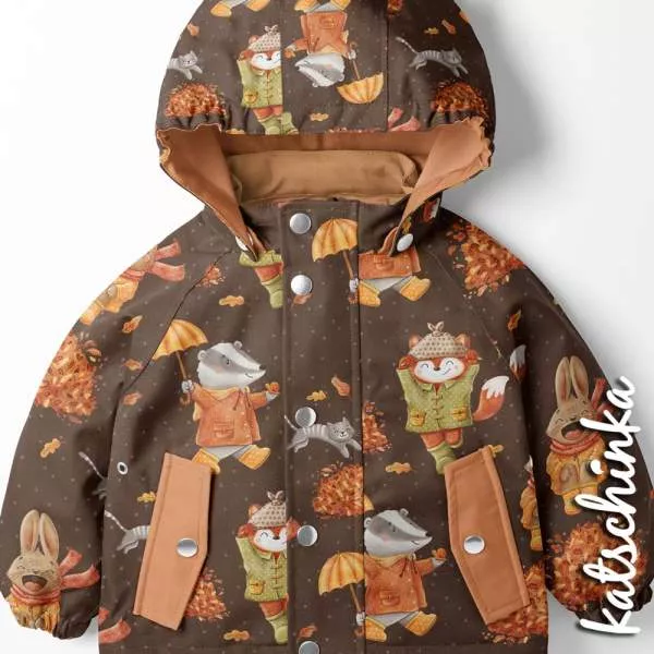 Kinder Softshell Stoff als Meterware – wasserabweisender Outdoorstoff mit flauschiger Innenseite