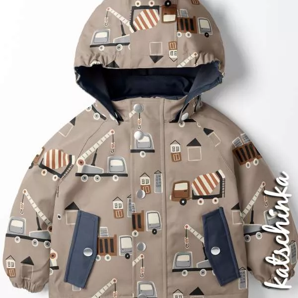 Kinder Softshell Stoff als Meterware – wasserabweisender Outdoorstoff mit flauschiger Innenseite