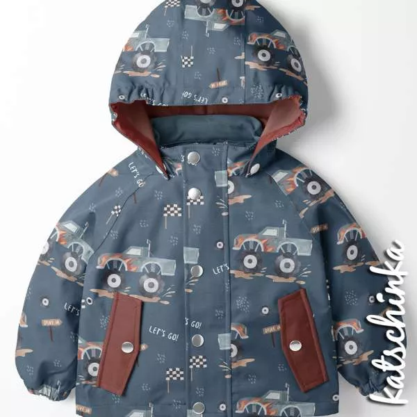 Kinder Softshell Stoff als Meterware – wasserabweisender Outdoorstoff mit flauschiger Innenseite