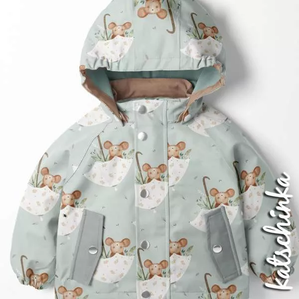 Kinder Softshell Stoff als Meterware – wasserabweisender Outdoorstoff mit flauschiger Innenseite
