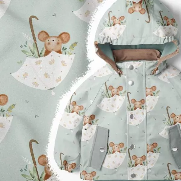 Softshell Stoff für Kinder, innen flauschig und außen wasserabweisend, ideal für Jacken und Matschhosen