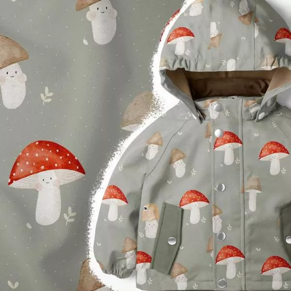 Softshell Stoff für Kinder, innen flauschig und außen wasserabweisend, ideal für Jacken und Matschhosen