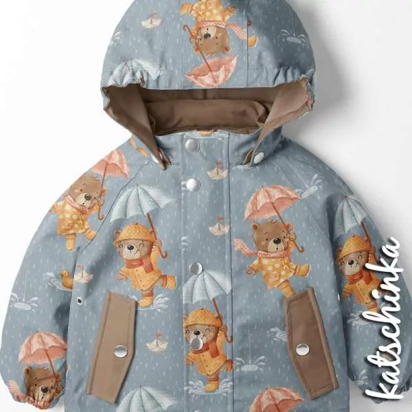 Kinder Softshell Stoff als Meterware – wasserabweisender Outdoorstoff mit flauschiger Innenseite