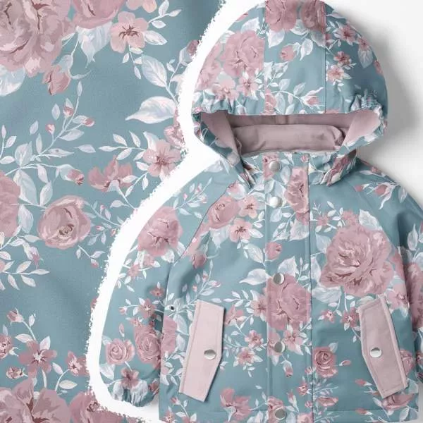 Softshell Stoff für Kinder, innen flauschig und außen wasserabweisend, ideal für Jacken und Matschhosen