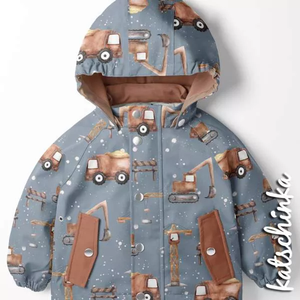Kinder Softshell Stoff als Meterware – wasserabweisender Outdoorstoff mit flauschiger Innenseite