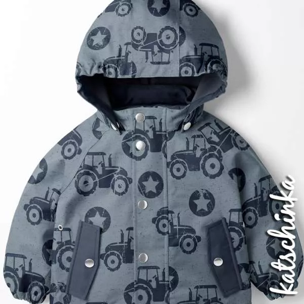 Kinder Softshell Stoff als Meterware – wasserabweisender Outdoorstoff mit flauschiger Innenseite