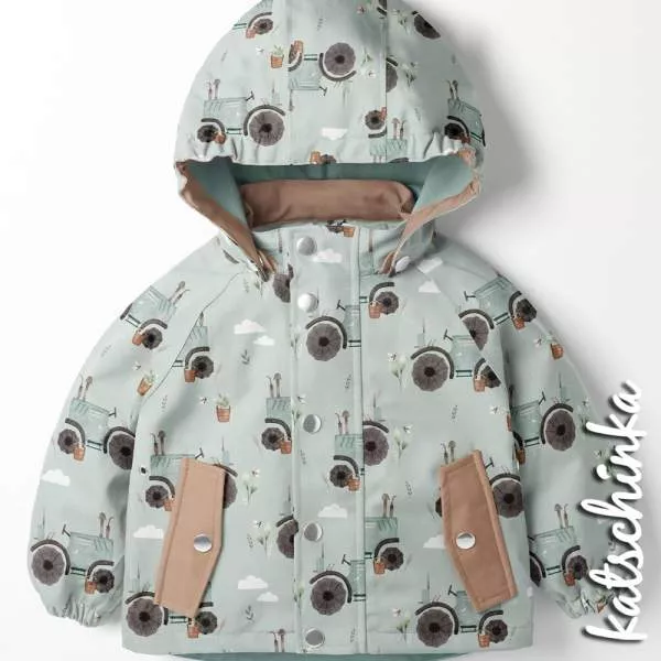 Kinder Softshell Stoff als Meterware – wasserabweisender Outdoorstoff mit flauschiger Innenseite